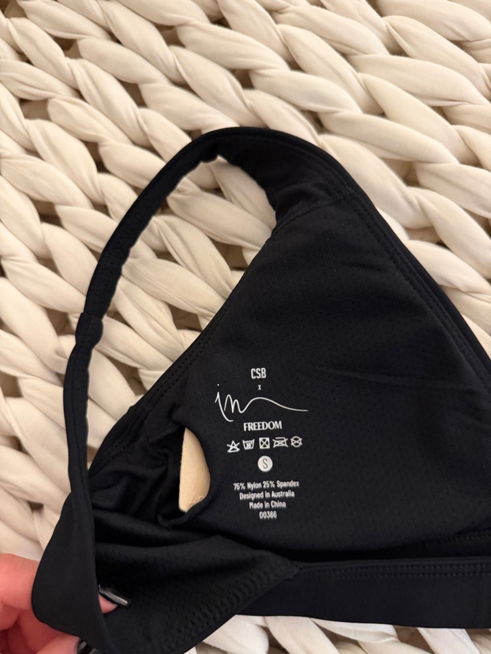 CSB Black Triangle Bralette - Picture 3 of 3